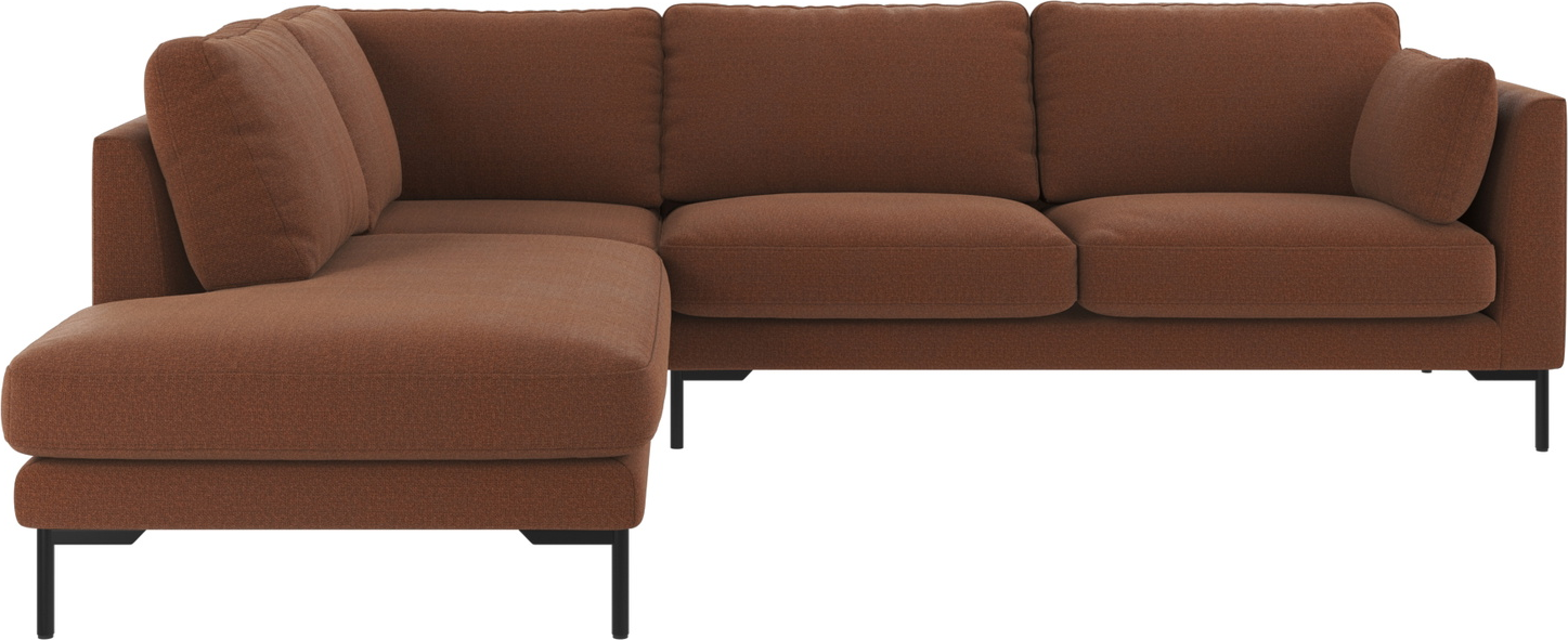 Hjørnesofa Rowico Corwin Venstrevendt Rita 96 Rød Sort 266x226