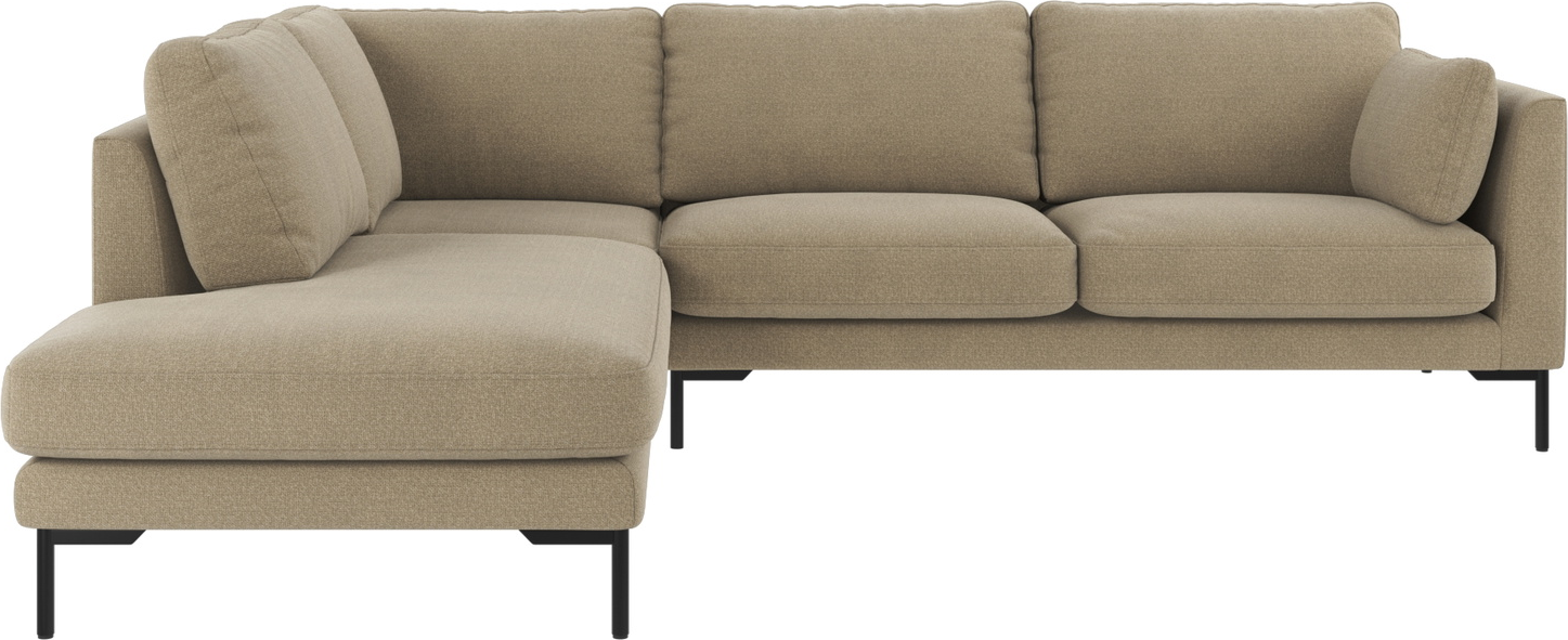 Hjørnesofa -sofa Rowico Corwin Venstrevendt Rita 109 Mørk Beige Stof H83ã B266ã D226