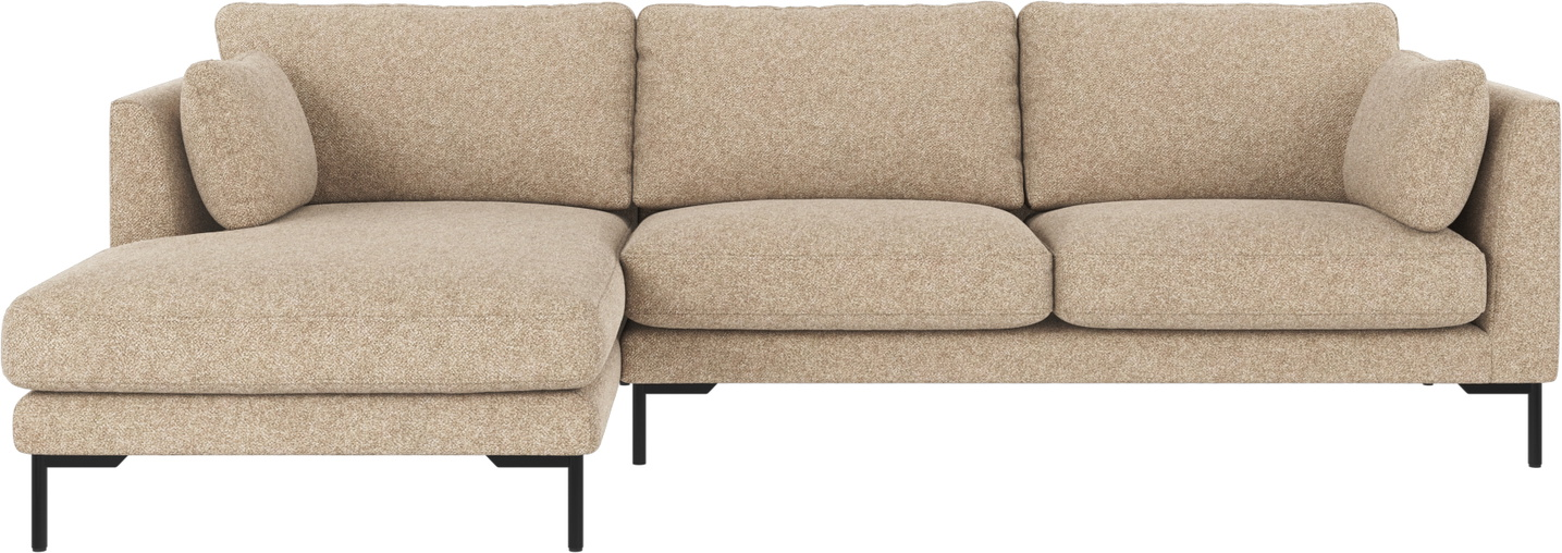 Elegant venstrevendt chaiselongsofa i beige fra Rowico