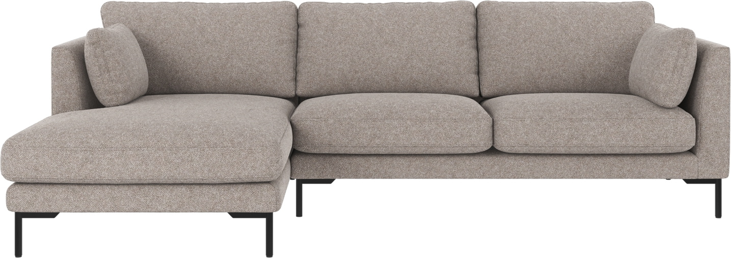 Chaiselongsofa Rowico Corwin i Gråt Bobby-stof på tilbud!