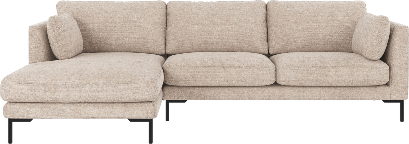 Venstrevendt Chaiselongsofa Corwin i Lysegrå - Stil og Komfort