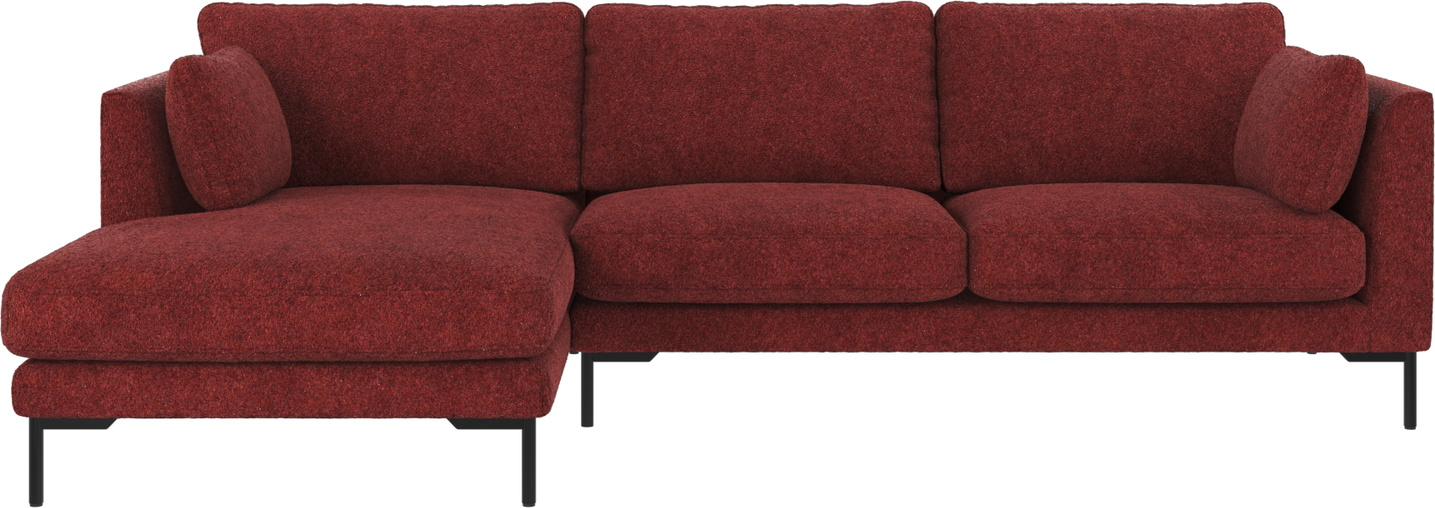 Venstrevendt Chaiselongsofa i Dyb Rød – Rowico Corwin