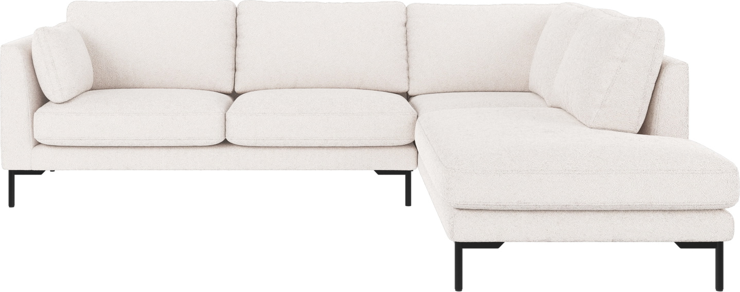 Hjørnesofa Rowico Corwin Højrevendt 266x226 Alice Stof Hvid Sort