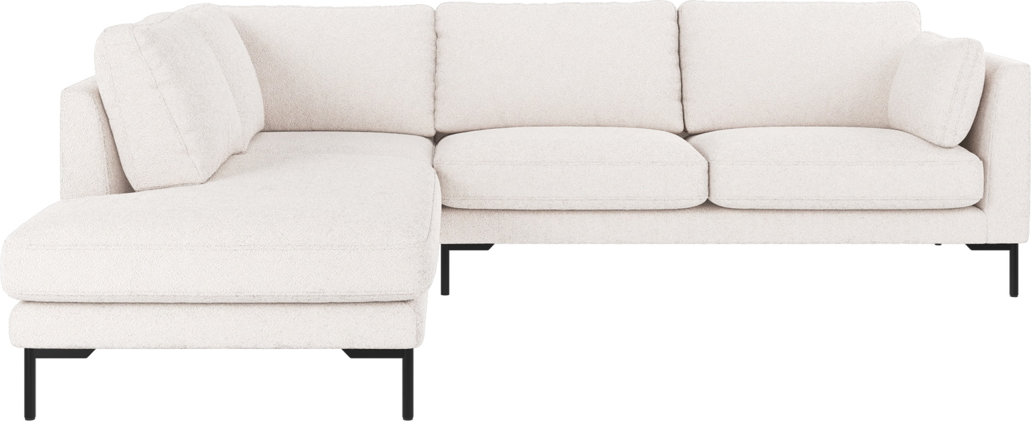 Hjørnesofa Rowico Corwin Venstrevendt Hvidt Alice 101-stof Med Sort Metalben 83ã 266ã 226 Fscâ -certificeret