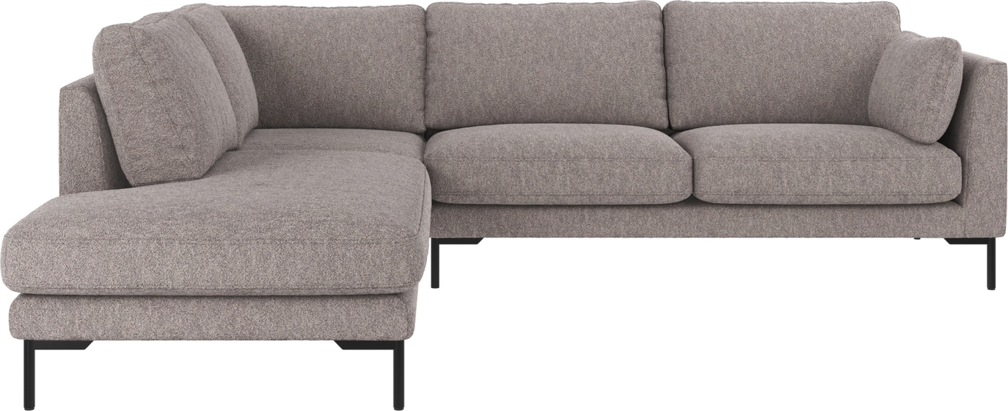 Hjørnesofa Venstrevendt Rowico Corwin Loungesofa Grå Alice 149 Med Sorte Metalben Fsc-træstel 266x226