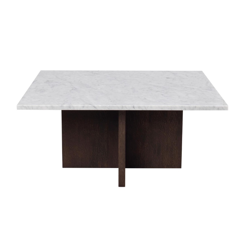 Rowico Home Brooksville Sofabord Hvid Marmor Brunbejdset 90 42 90 Møbelsalg