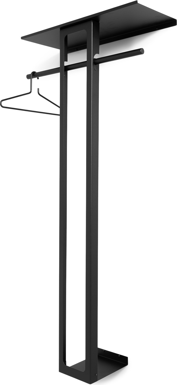 Knagerække   Hattehylde Spinder Design Luno   Sortlakeret Stål H160xb70xd30