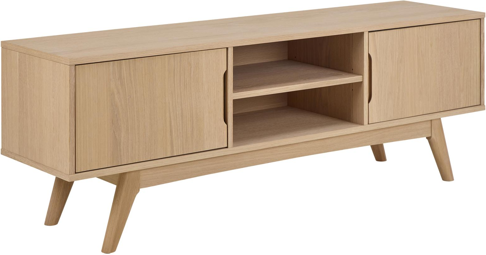 -bord Signature Merano Hvidpigmenteret Egefiner H55ã B160ã D40 Lukkede åbne Rum Kabelgennemføring