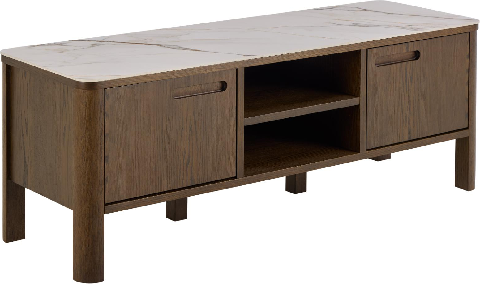 -bord Signature Westby 120x40 Røget Egefiner Cremepoleret Keramisk Bordplade Med Opbevaring