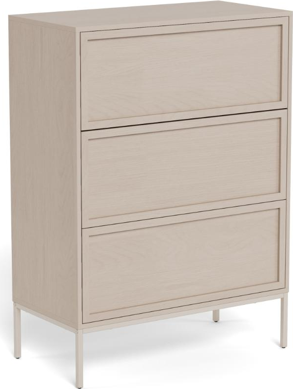 Kommode Signature Nordby Skuffer Skub-for- -åbne Grå Melamin H110ã B80ã D40