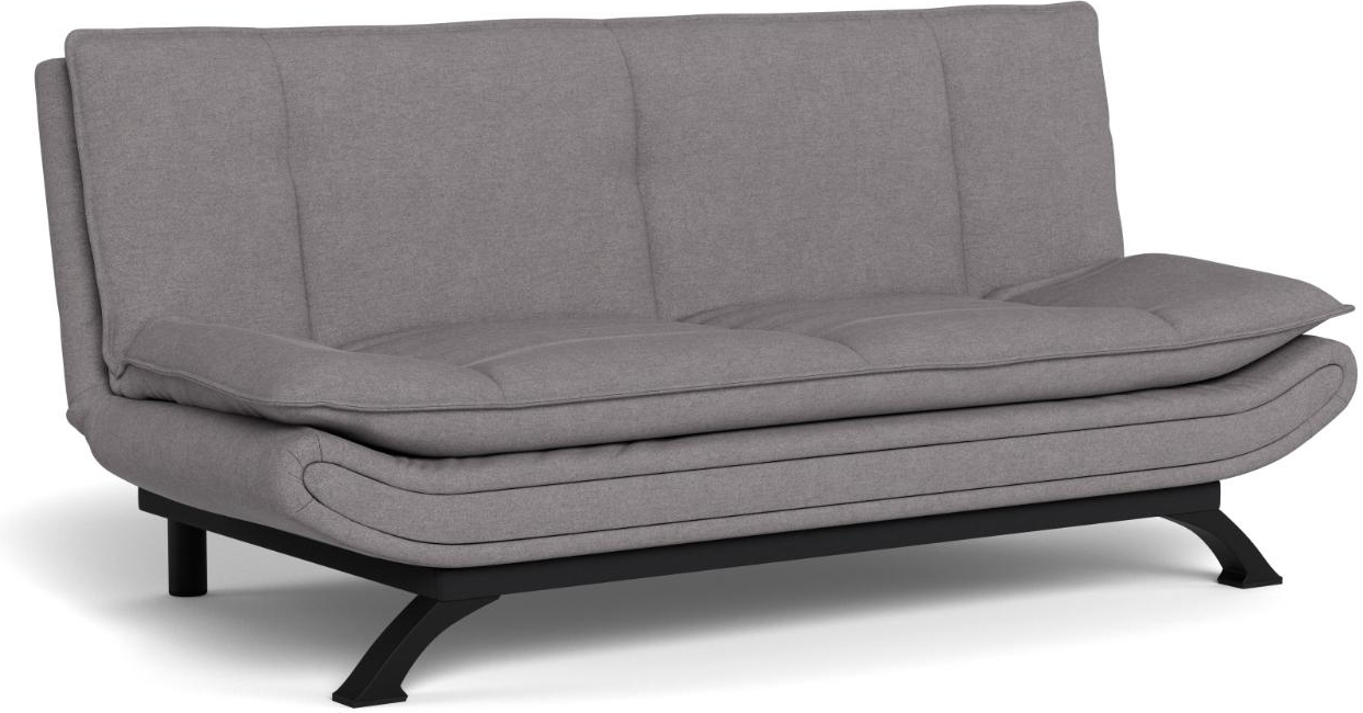 Sovesofa Signature Lykke Sofa Sovesofa Lysegrå Enjoy-stof Mat Sort Stålstel B196 Nozag-fjedre Click Clack