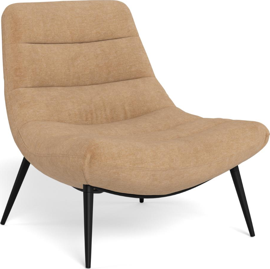 Loungestol Signature Mølholm Fay Stof Rosewood Med Mat Sort Stålstel H84ã B83ã D56