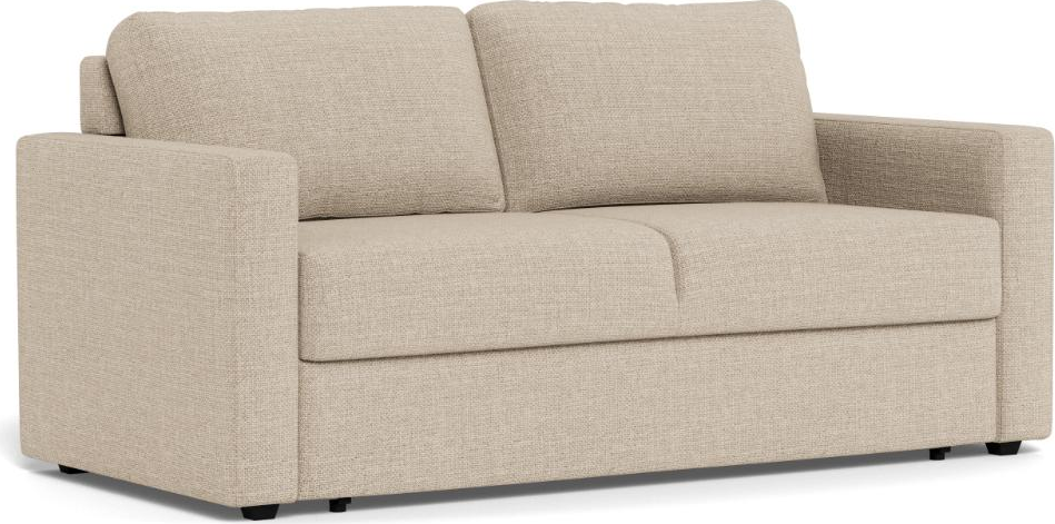 Sovesofa Signature Fenn -personers Sofabed Beige Basel-stof Foldbar Udtræksseng H65ã B146ã D55