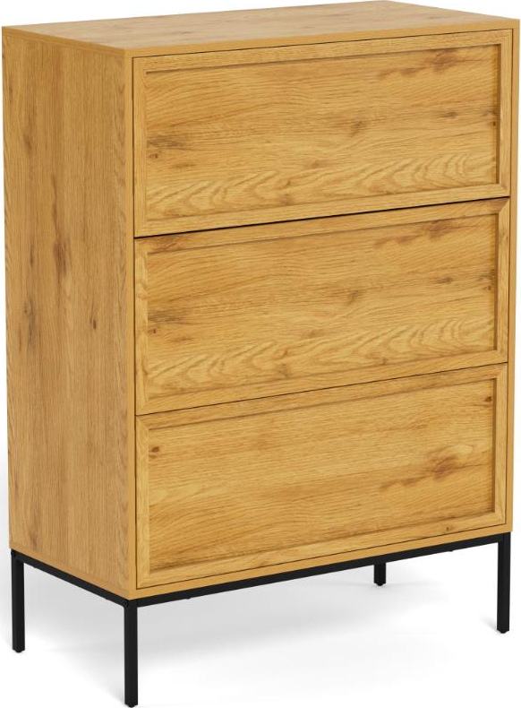 Kommode Signature Nordby Mat Vild Mat Sort Skuffer Skub-for- -åbne H110ã B80ã D40
