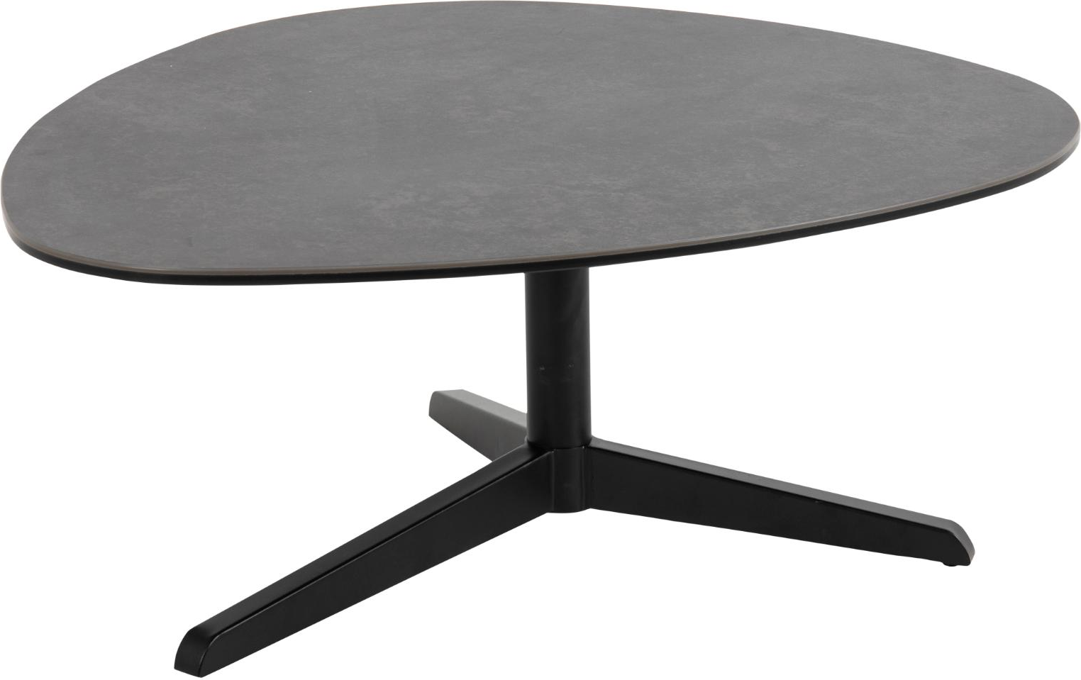 Sofabord Salonbord Signature Bakkely Mat Sort Fairbanks Keramik Stålstel H34ã B84ã D77