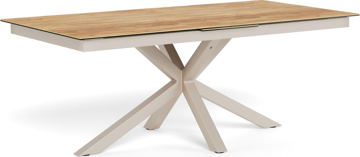 Spisebord Udtræksbord Signature Solenne Keramisk Vild- -look 240x100 Grå Stålstel Synkron Udtræk