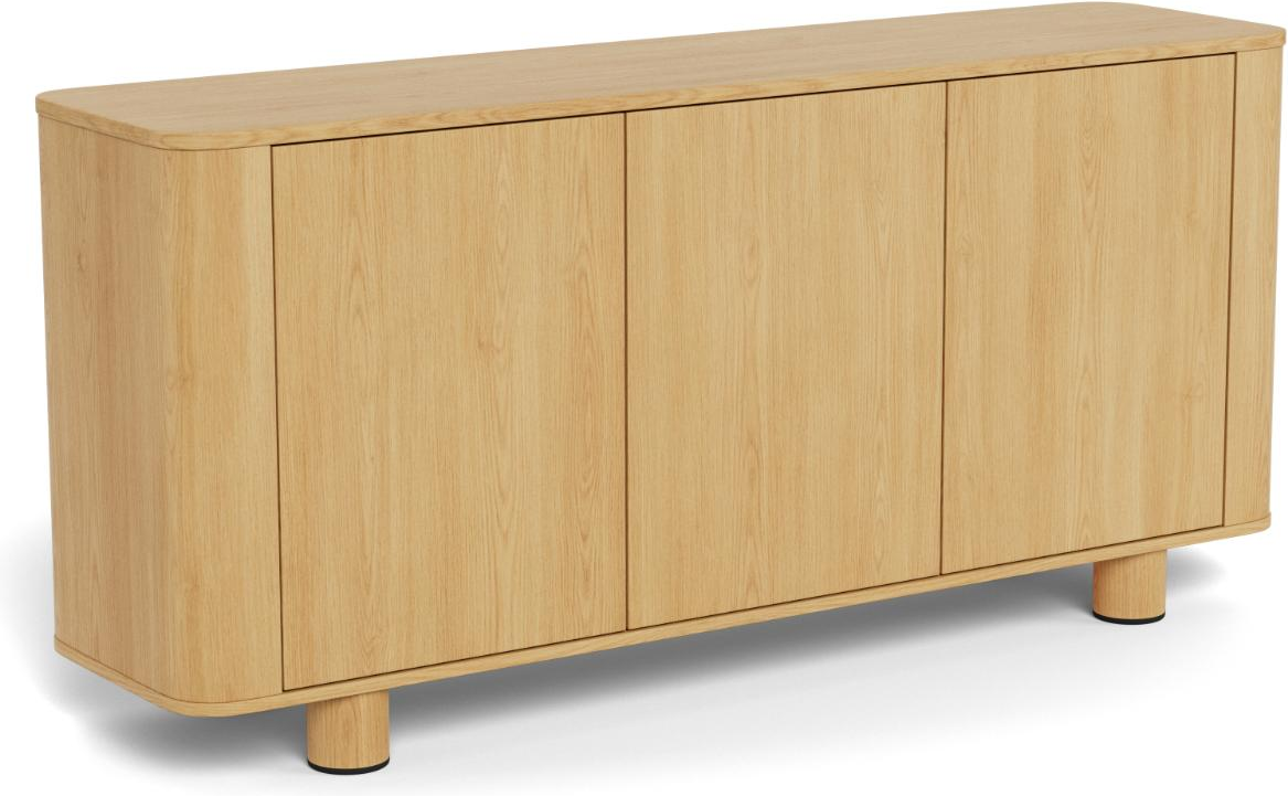 Skænk Signature Arloft 160x40x75 Natur -tone Mdf Låger Skub-for- -åbne