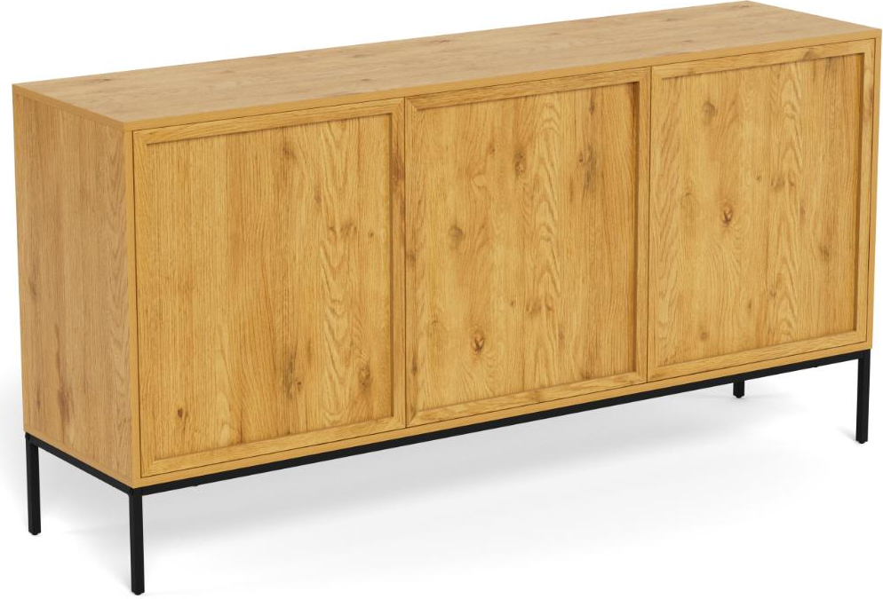 Skænk Signature Nordby 158ã 40ã 80 Mat Vild Mat Sort Døre Justerbare Hylder Skub-for- -åbne
