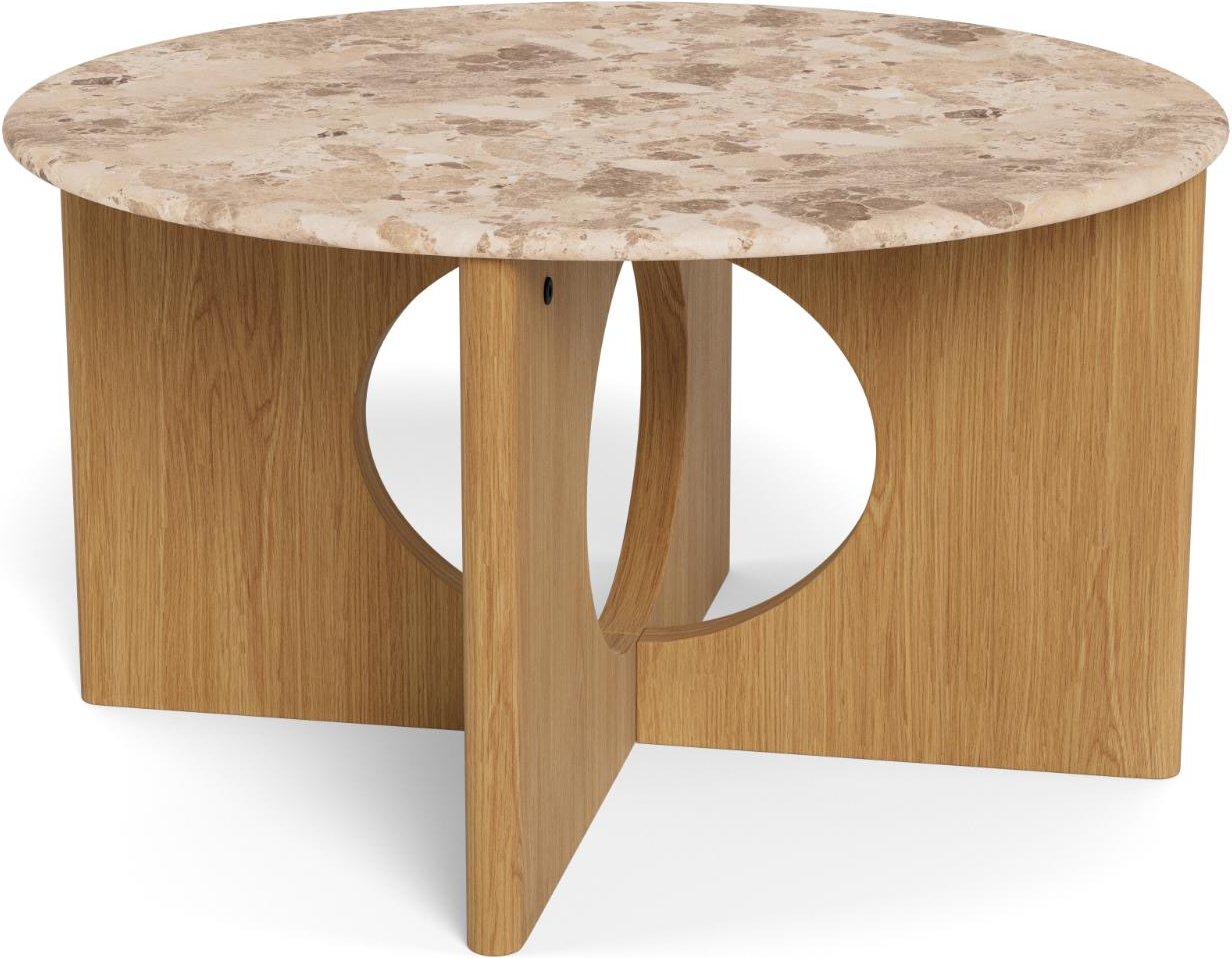Sofabord Signature Faro Rund ø80 H42 Mat Latte Marmor Stel Egefiner