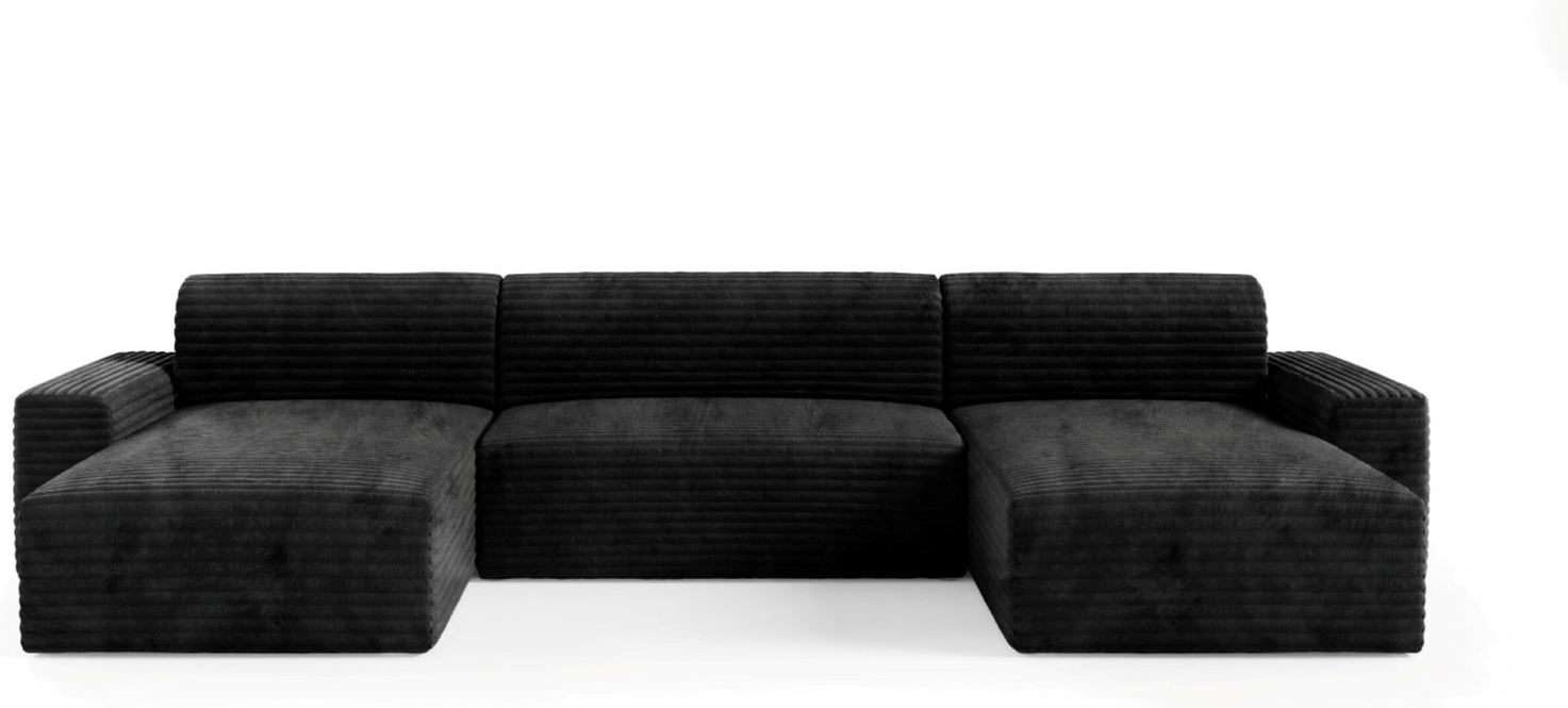 -sofa Maison Vellé Calira  Tilia 100 Stof  Sovesofa 340x140    Opbevaring  H70ã 300ã 185