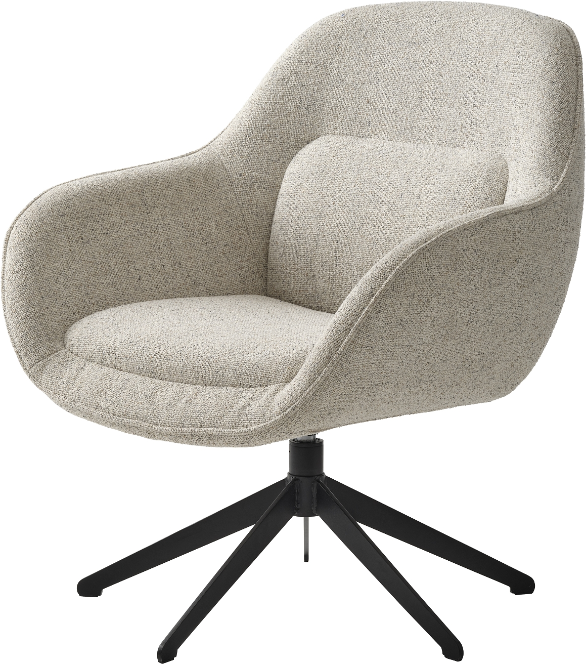 Lænestol Nordique Design Lynn H85 5xb73 5xd75   Råhvid Sort Stof Metalstel