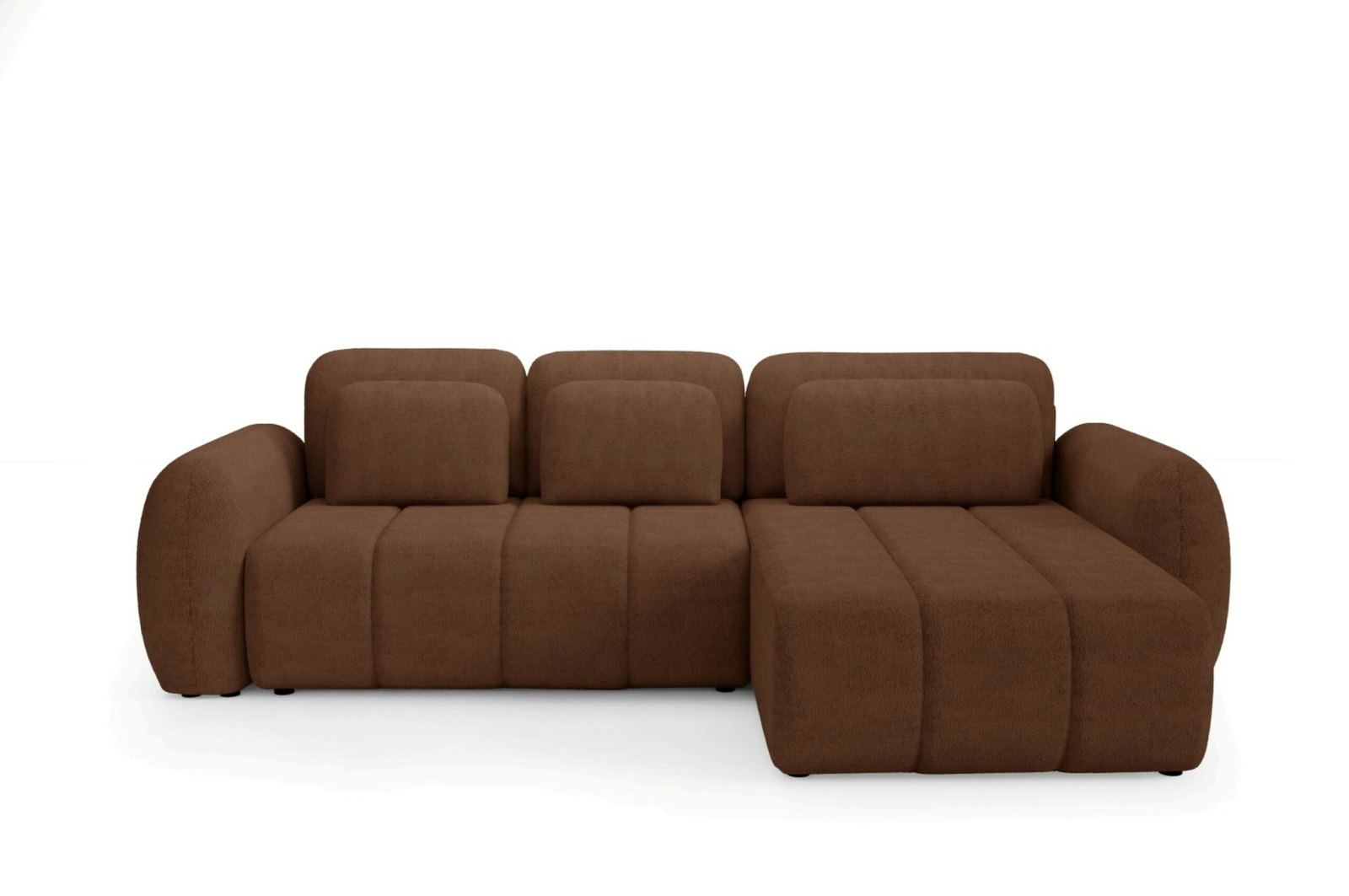 Hjørnesofa Maison Vellé Norvella Loungesofa Med Sovefunktion 240x140  Quelle Bouclé 100  Polyester  Skjult Opbevaring  Quelle 54