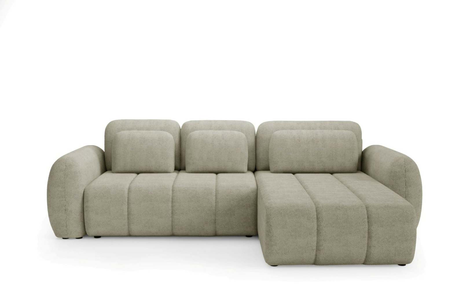Hjørnesofa Maison Vellé Norvella Loungesofa  Quelle 03 Bouclé Stof  304x190    Sovefunktion 240x140