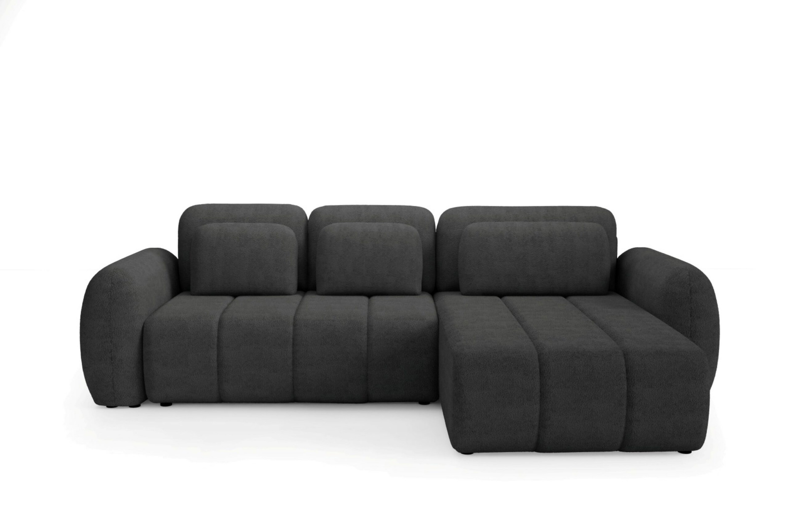 Hjørnesofa Maison Vellé Norvella Loungesofa Quelle 92 Bouclé Stof 304x190   Sovefunktion 240x140   Med Opbevaring