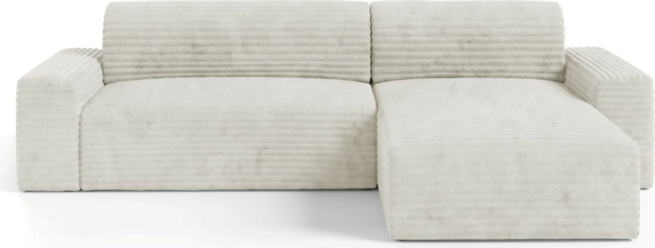 Hjørnesofa Maison Vellé Calira Loungesofa Tilia   Corduroy Stof 300x185   Sovefunktion Sengelinnedskasse Universel Vendbar