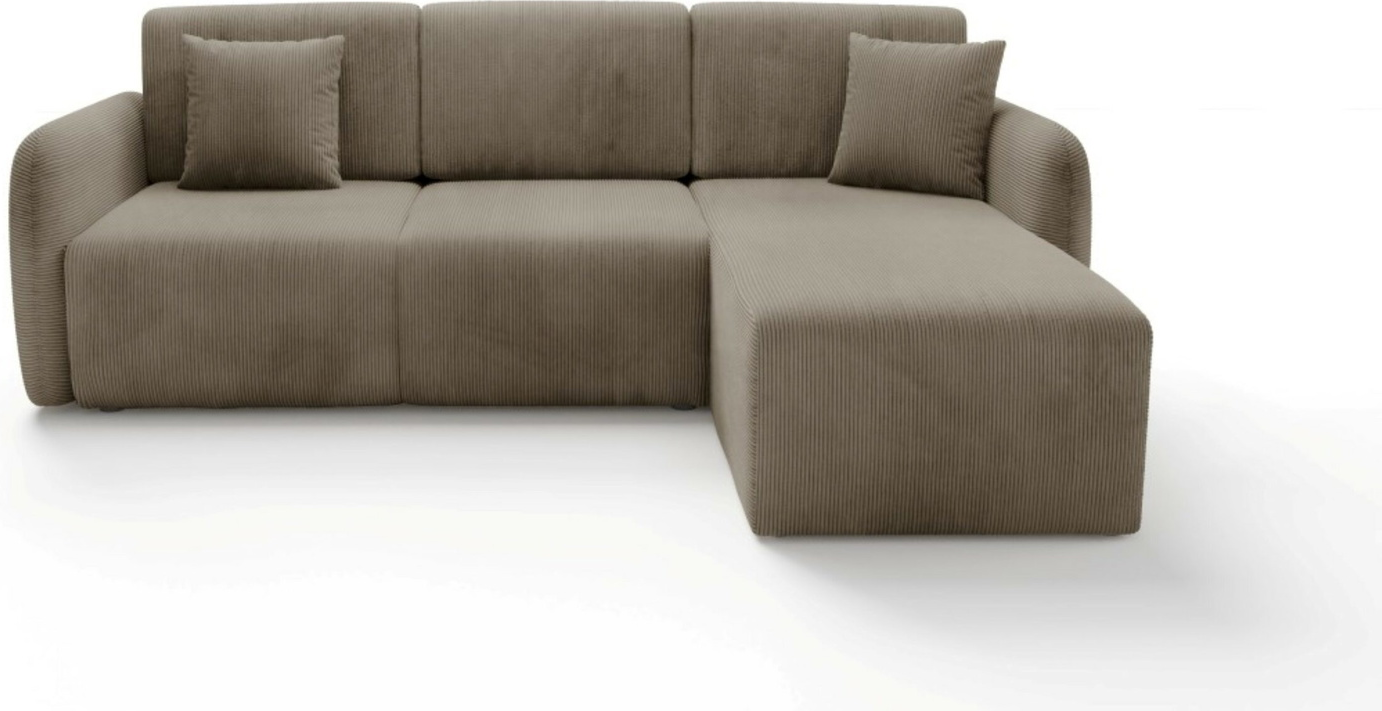 Hjørnesofa Maison Vellé Sorella Loungesofa Poso 02 Stof  Sovesofa 200x140    Vendbar Med Opbevaring