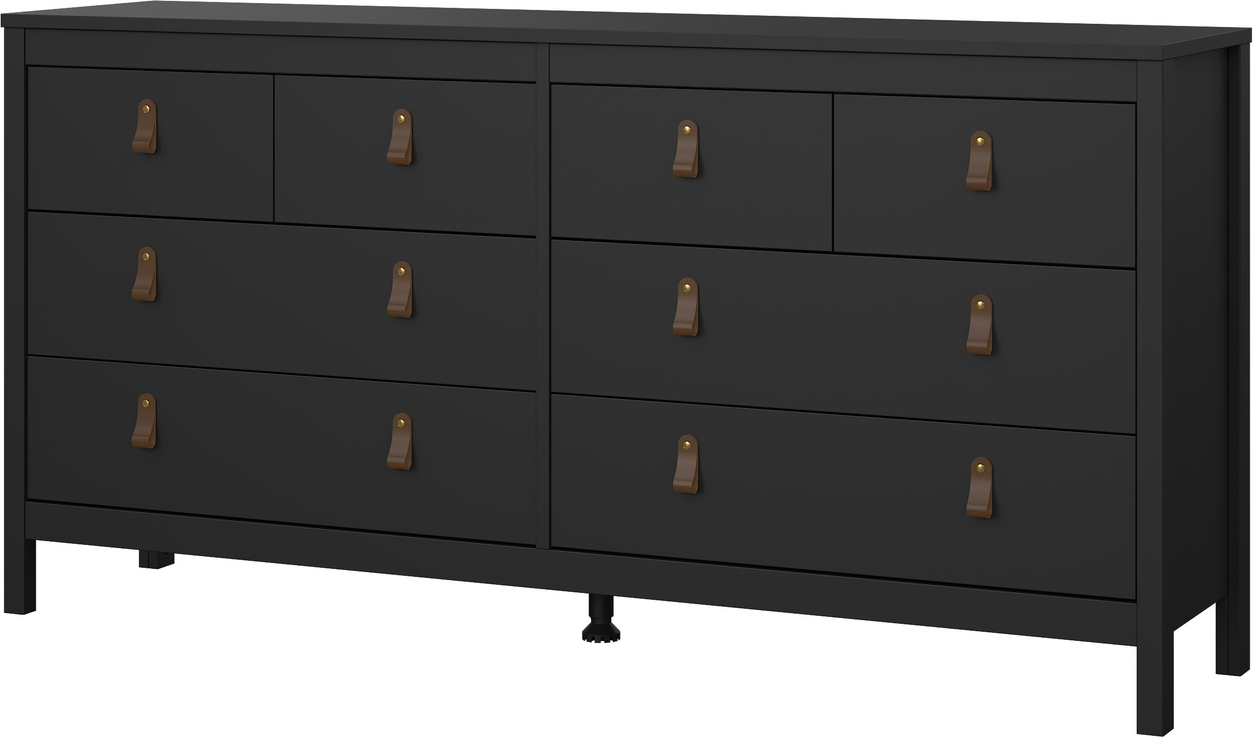 Dobbeltkommode Vesterholm Lunor  Mat Sort    Skuffer  B160    D38    H80    Dansk Produceret  Fsc-certificeret