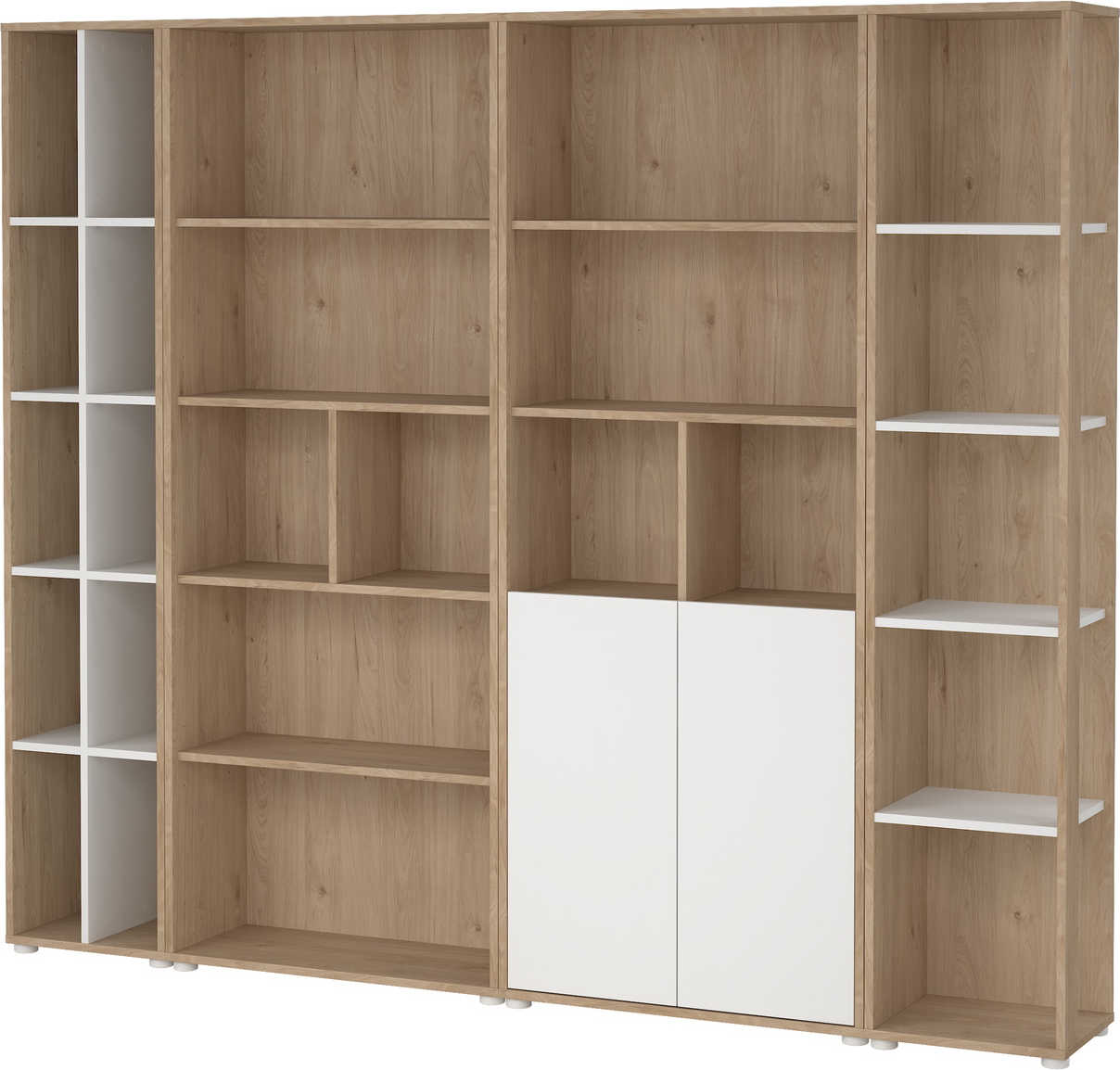Bogreol Opbevaringsreol Vesterholm Formé H205ã B241ã D34 Hvid Jackson Hickory Spånplade