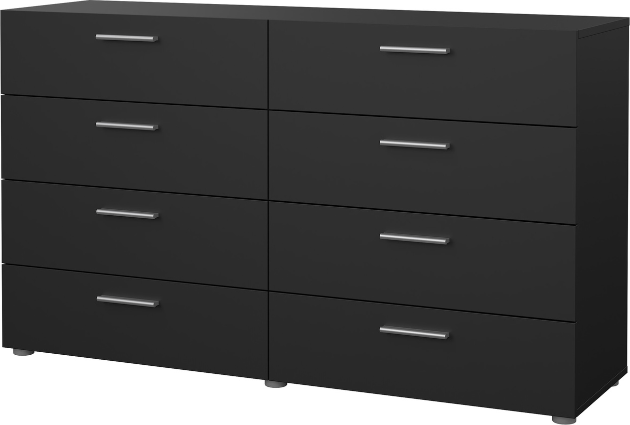 Dobbelt Kommode Vesterholm Pepe Mat Sort   Skuffer Fsc-certificeret H81     B140   D40