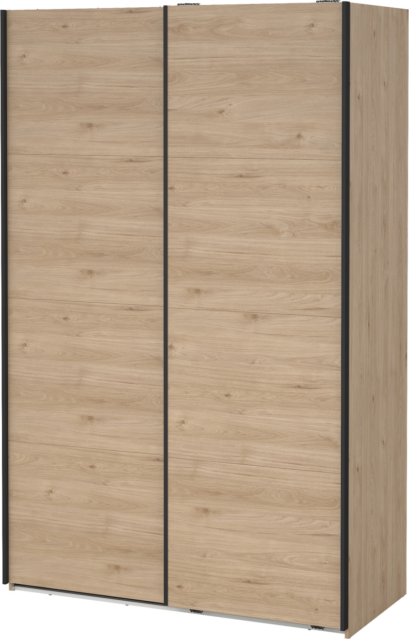 Garderobeskab Skydedøre Vesterholm Arden Jackson Hickory H220xb138xd66 Hylder Tøjstang