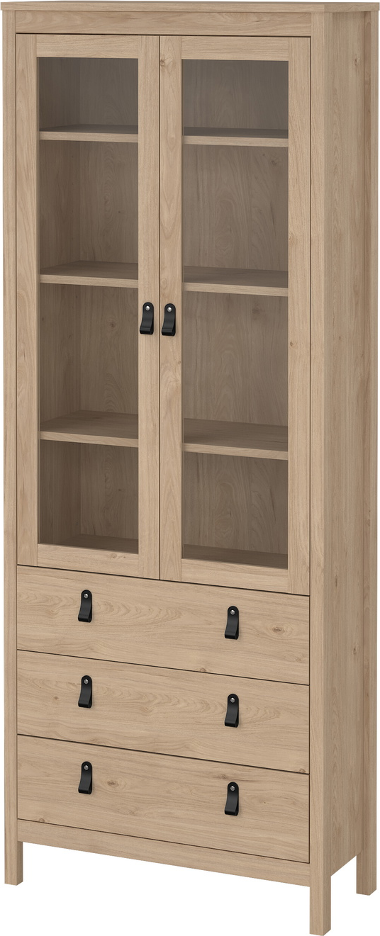 Vitrineskab Vesterholm Lunor   Displayskab    Døre   Glas     Skuffer  Jackson Hickory  H199xb78xd32      Fsc