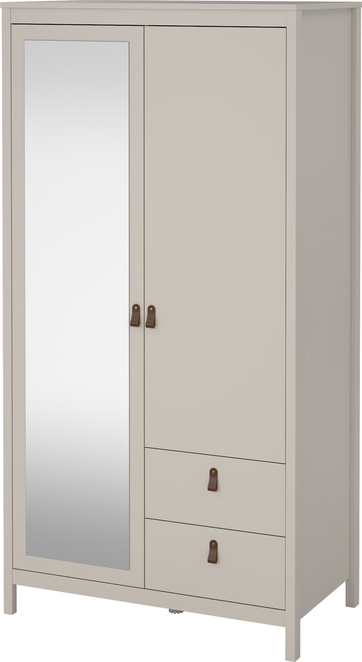 Garderobeskab Vesterholm Madrid Kashmir Spejldør Dør Skuffer Justerbare Hylder H199xb102xd58
