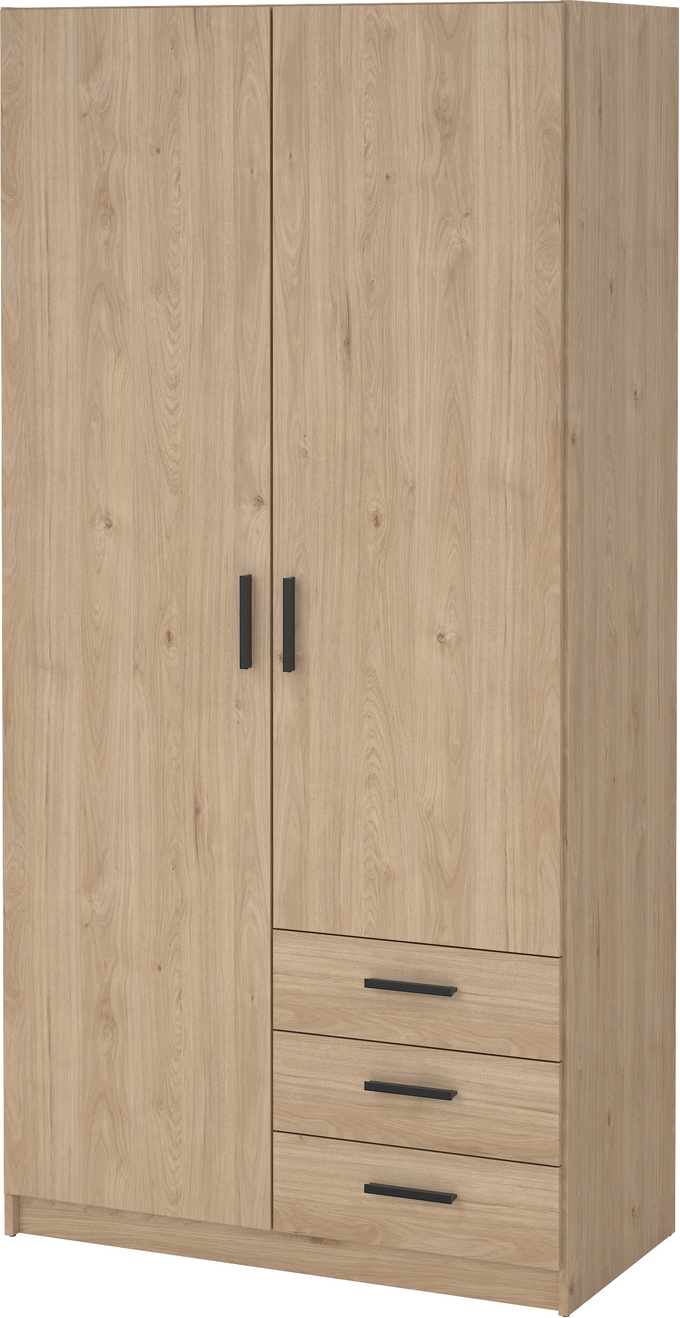 Garderobeskab Vesterholm Sprint Jackson Hickory Skuffer Bøjlestang Fsc-cert Spånplade H200ã B98 5ã D49
