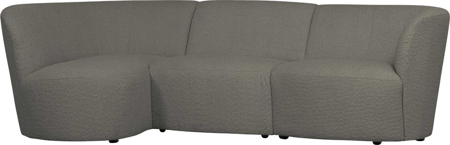 Woood Coco 3-personers Sofa Venstrevendt i Varm Grøn Bouclé