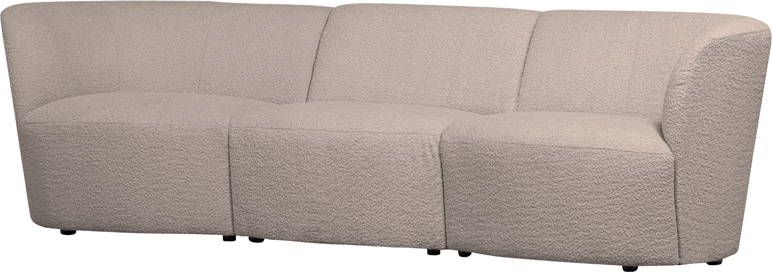 Woood Coco 3-personers Sofa i Sandfarvet Bouclé