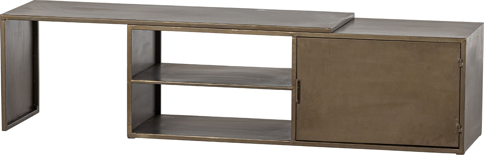 -bord -møbel Woood Collection Jone Jern Med Antik Messingfinish 160x40x40