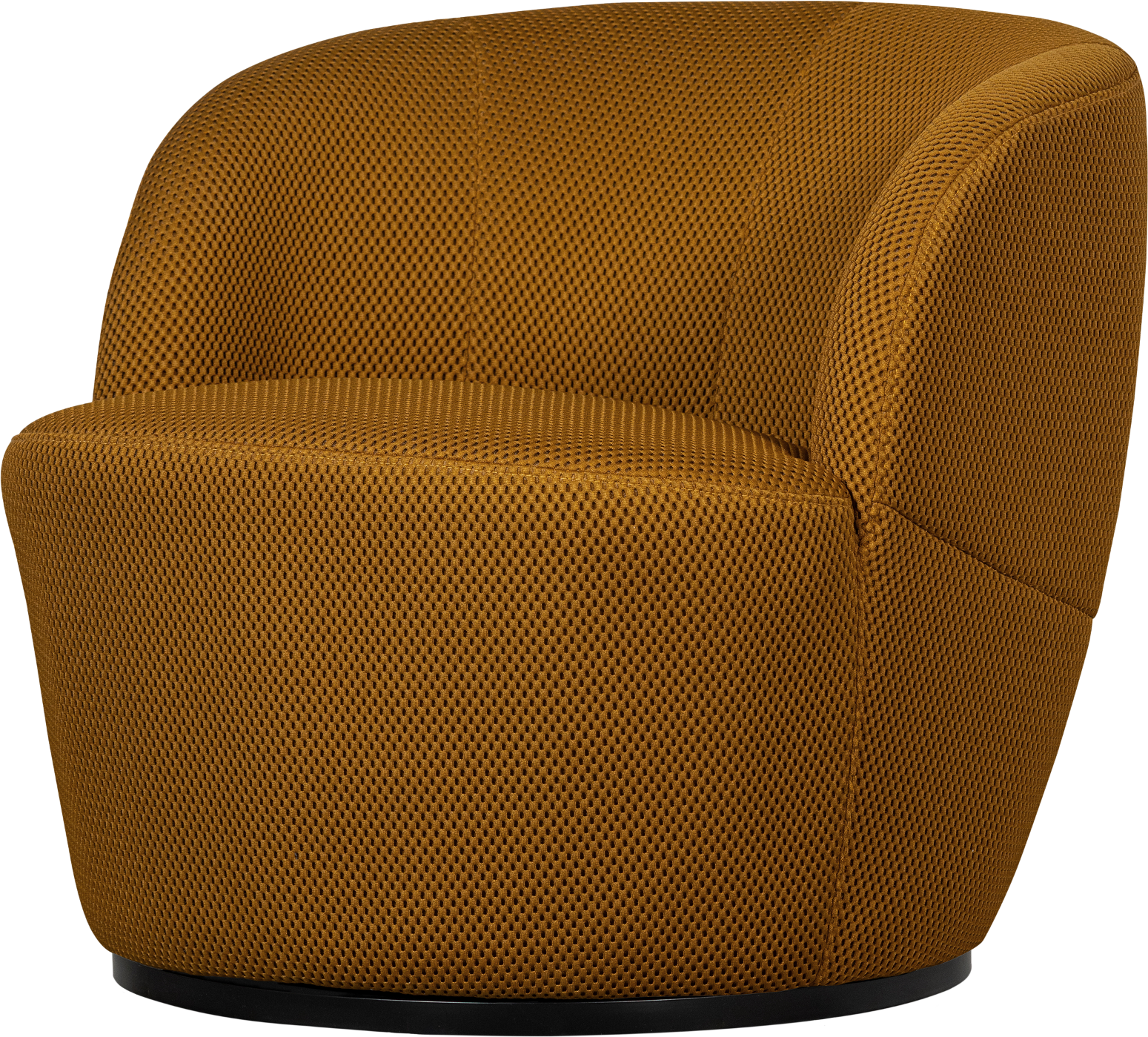 Lænestol Woood Serra Rustfarvet Polyester 3d-struktur Kompakt Drejefod H68xb77xd70