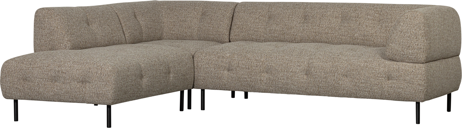 Hjørnesofa Venstrevendt Woood Lloyd - Brun Groftvævet Sofa