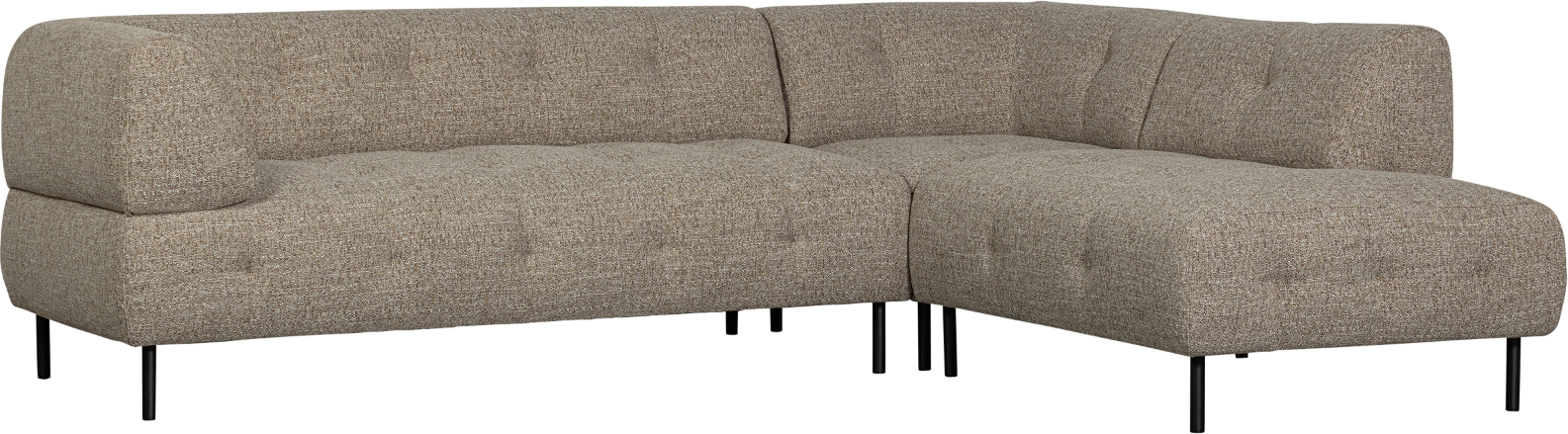 Hjørnesofa Woood Lloyd Højrevendt Brun Polyester 205x267x77
