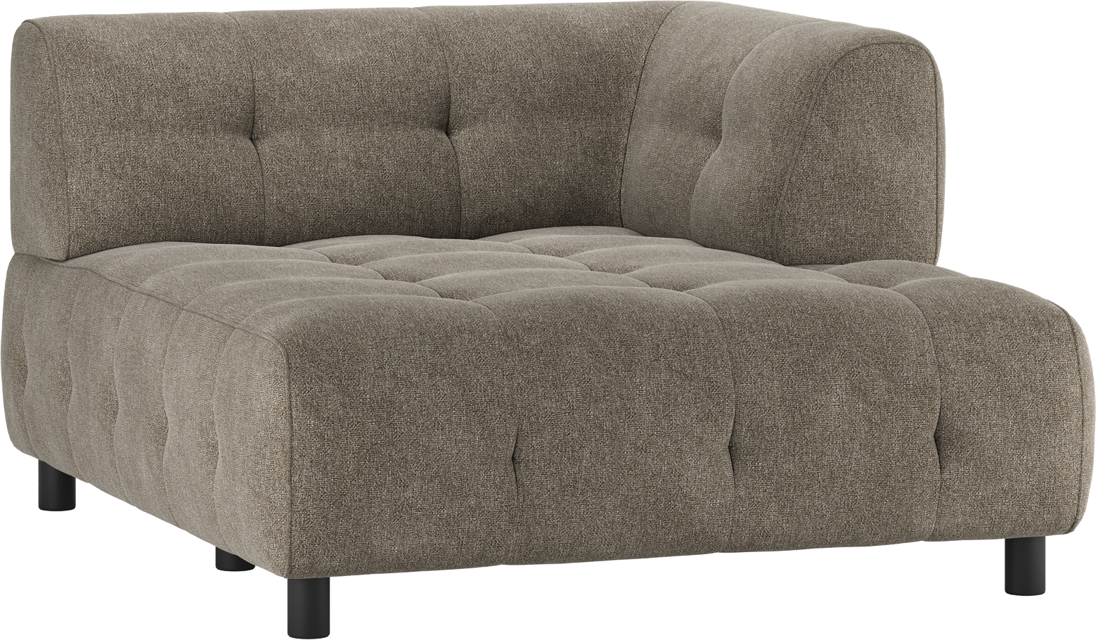 Woood Louis Modulsofa - Chaiselong Højre Arm i Grøn Polyester
