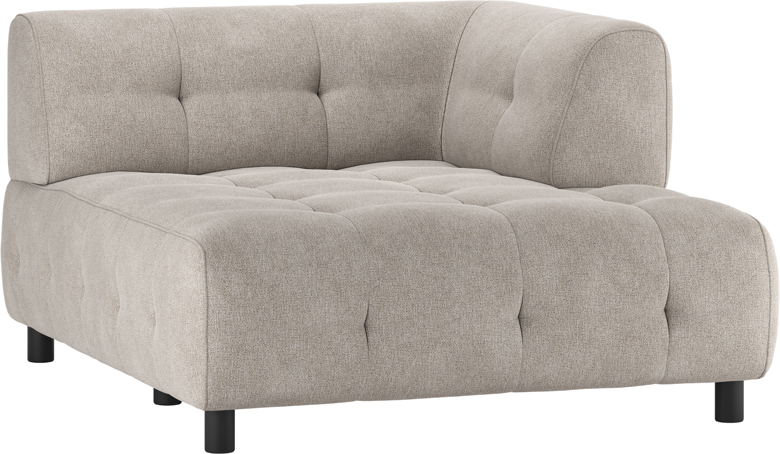 Modulær Sofa Woood Louis - Højre Chaiselong i Lysegrøn