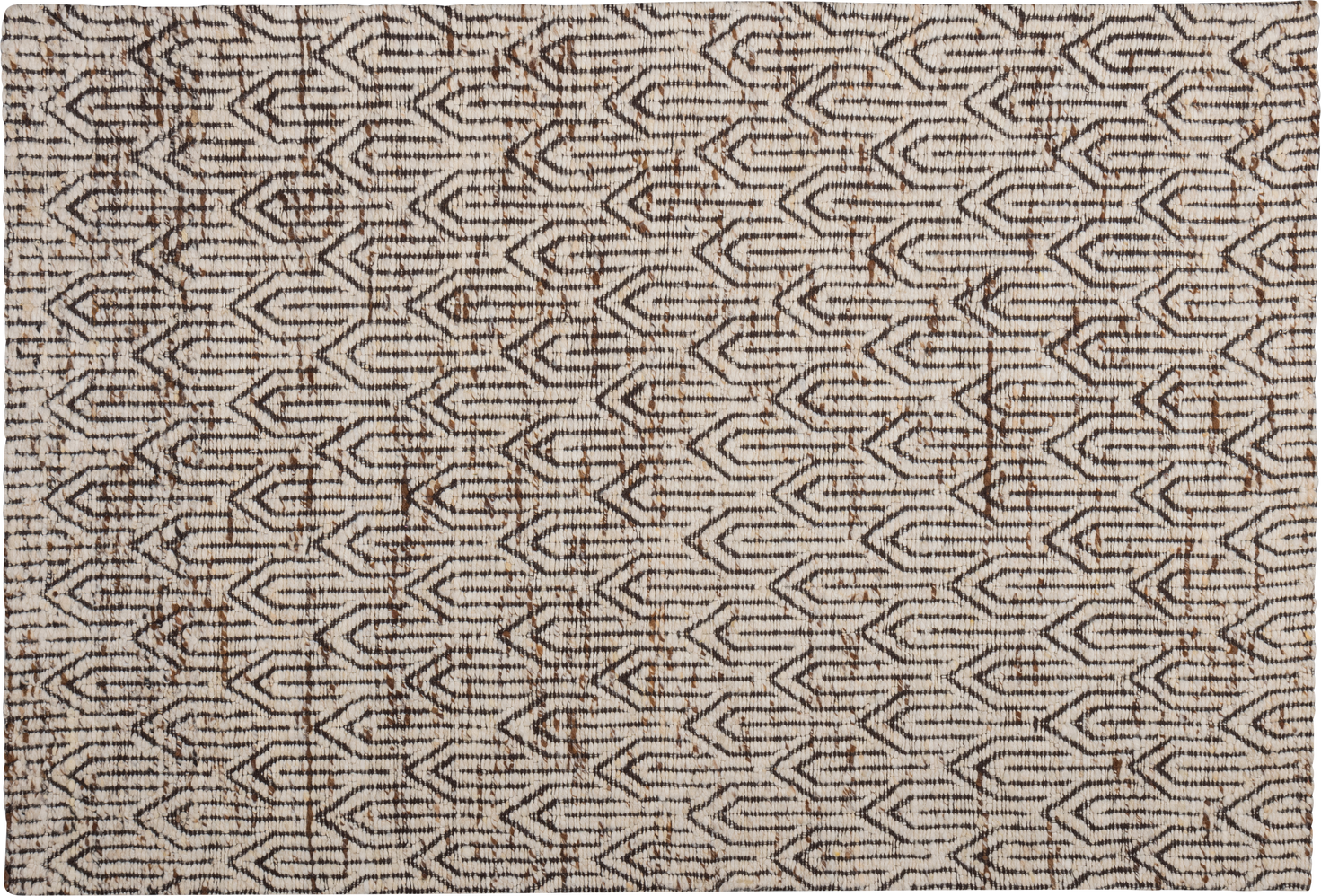Gulvtæppe Woood Collection Håndvævet 100 Uld 170x240 Natural Melange Bomuldsbagside Egnet Til Gulvvarme