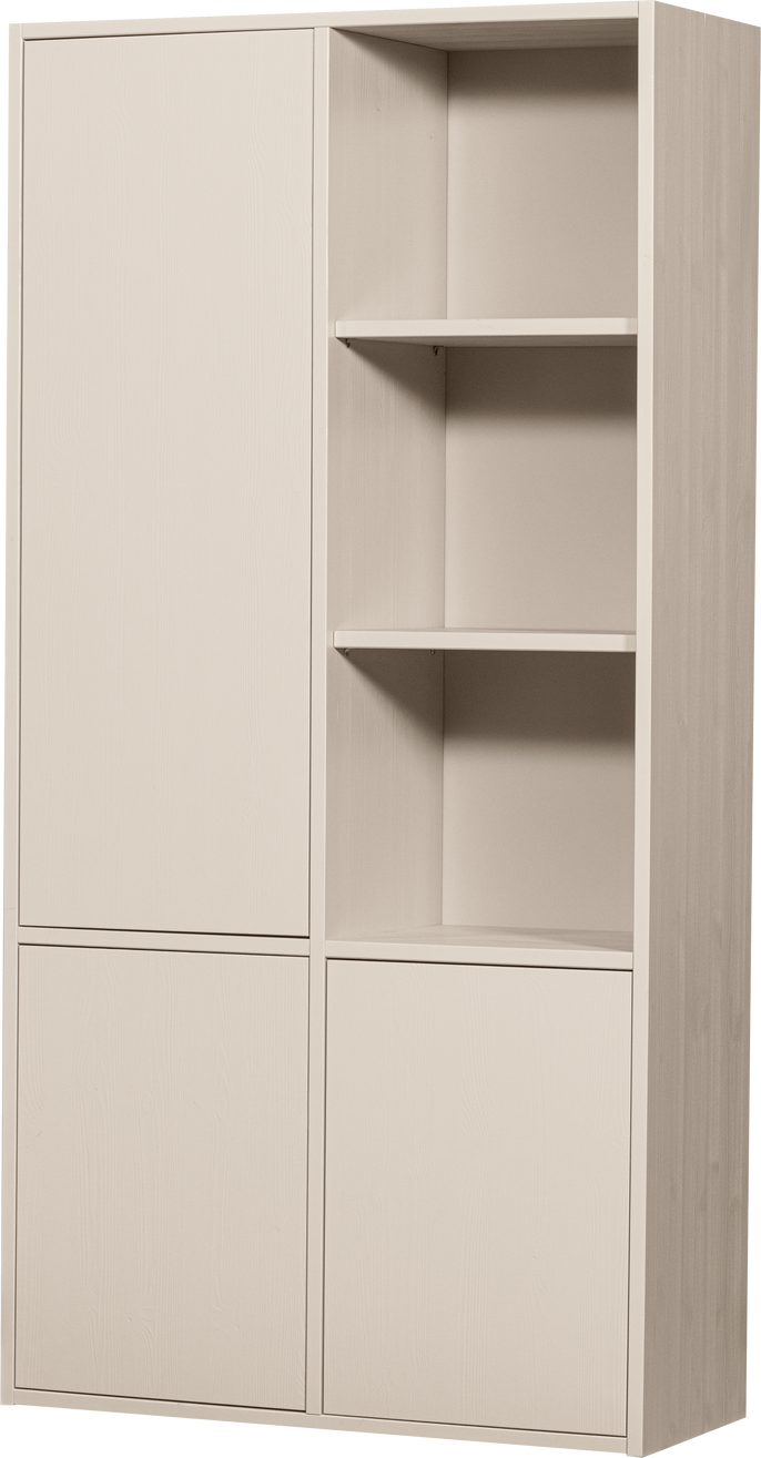 Højskab Woood Collection Opbevaringsskab Dust Grå H200xb100xd40 Fsc Fyrretræ Push- -open
