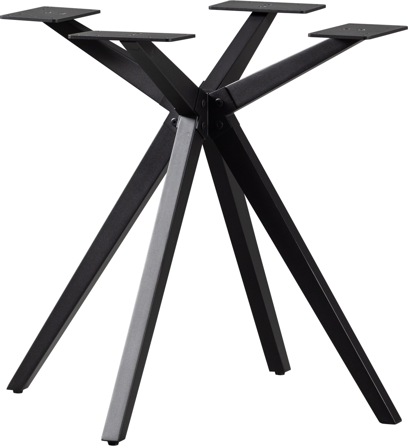Bordben Til Plankebord Woood Tablo Krydsformet Metal Sort Pulverlakeret H72 Passer ø120 120 160x80 90