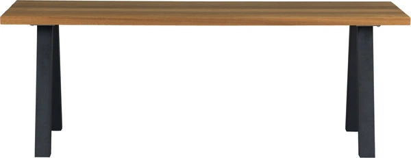 Udendørs Spisebord Tablo Fra Woood   Natur Sort  Fsc-certificeret Thermo Ayous  Pulverlakeret Stål  210x81x75