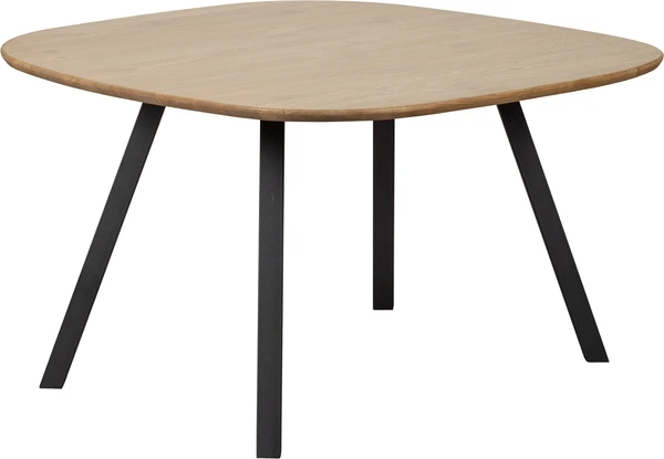 Spisebord Woood Tablo Rundt Plankebord   Fsc-certificeret   ø130   H75   Med Sorte Metalben